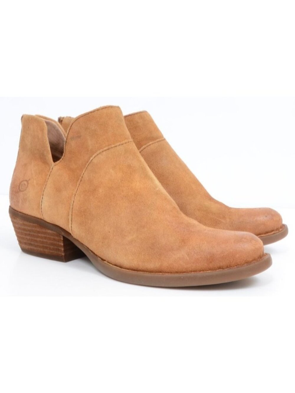 Born Shari II Women's 6 Suede Leather Ankle Bootie Cowgirl Western Festival Boho